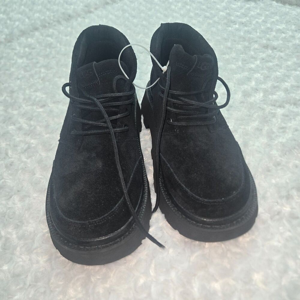 Ugg Chukka Lug Mens Black Suede Ankle Lace Up Platform Boots US 11 1171113 - Picture 4 of 10